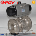 Flange stainless steel ball valve 3 way pneumatic valves